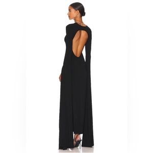 Norma Kamali Ribbon Sleeve Gown